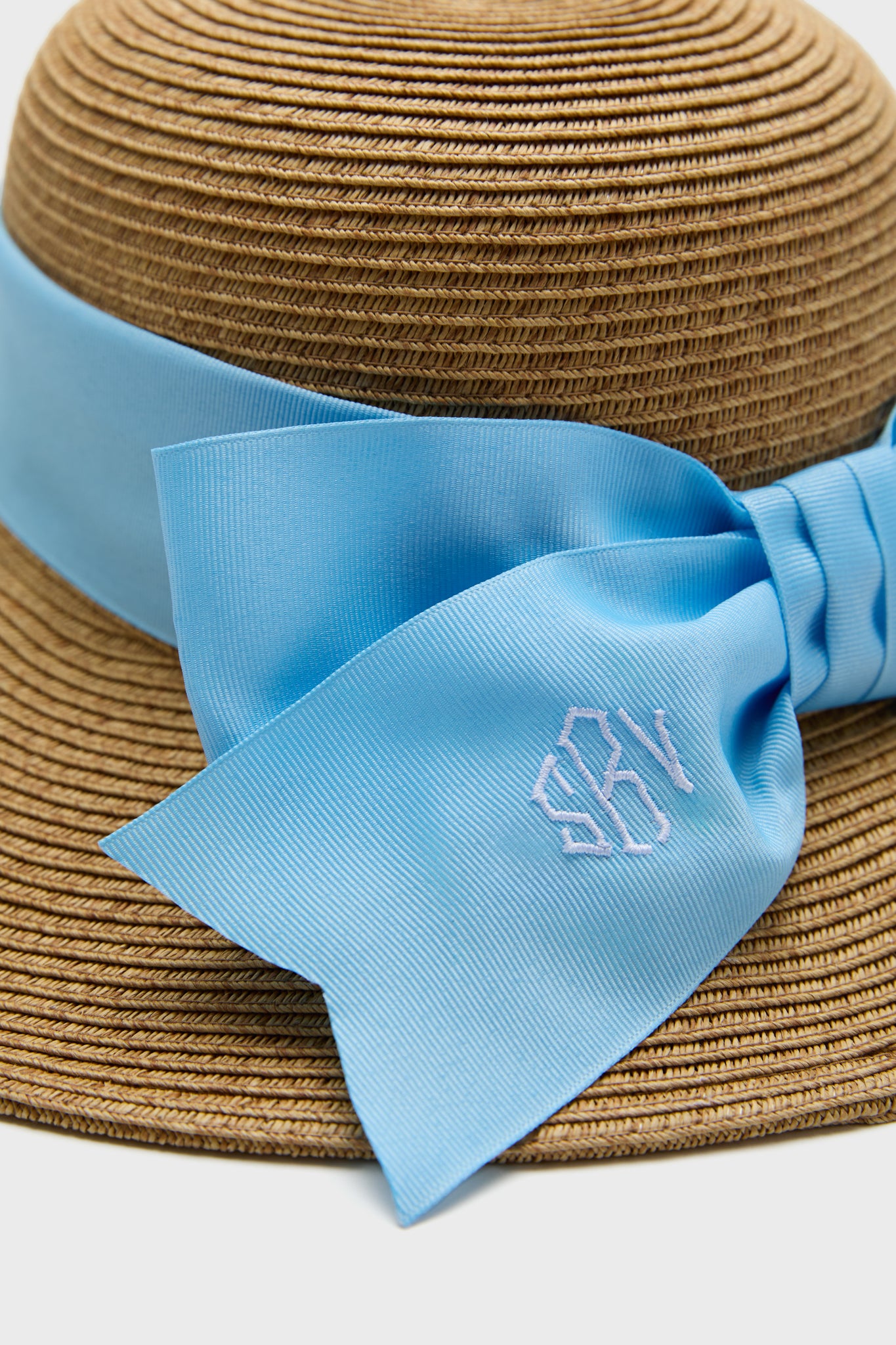 Exclusive Blue Packable Wide Bow Sunhat-Get Girly