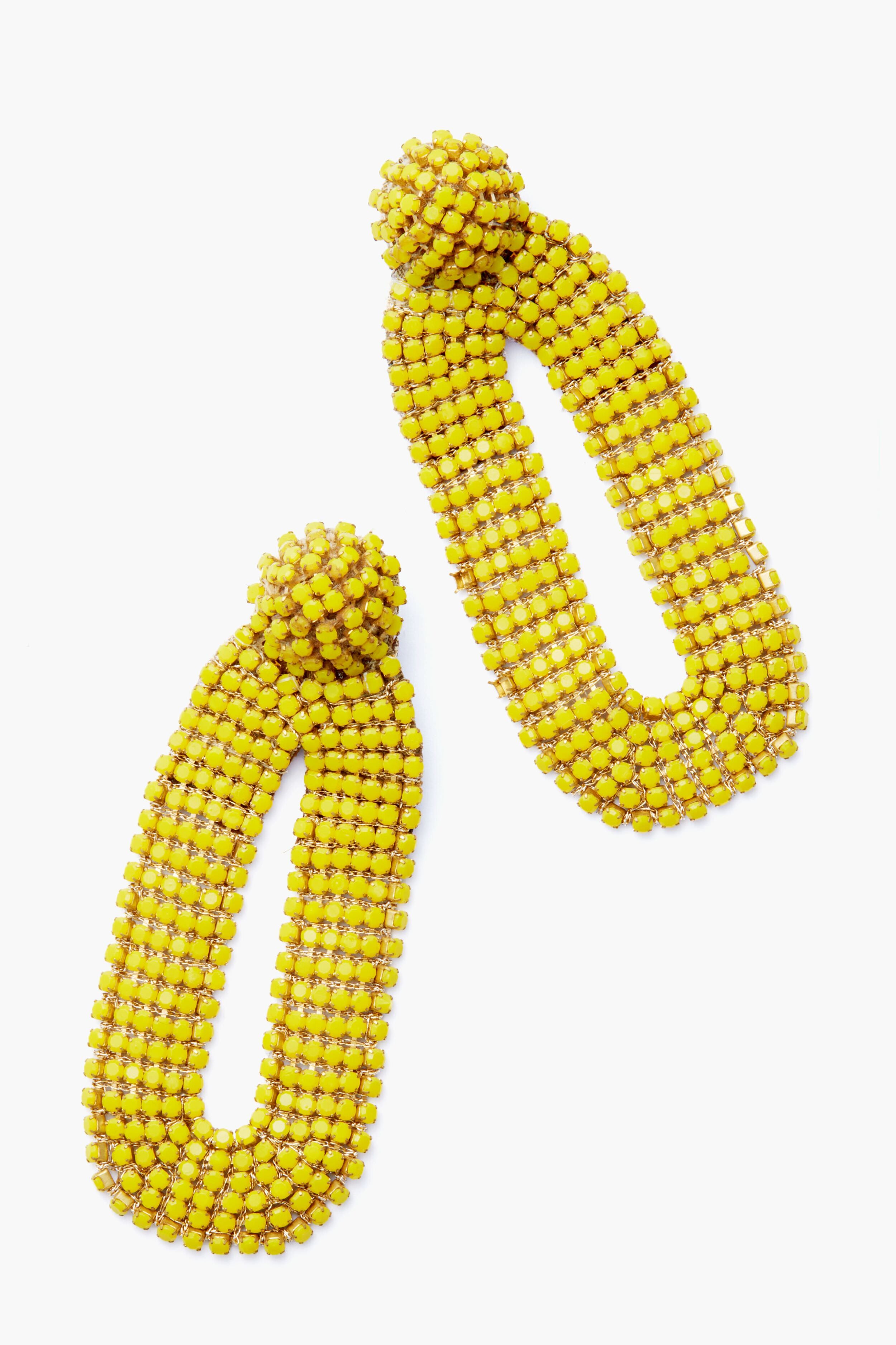 Yellow Bianca Earrings-Get Girly