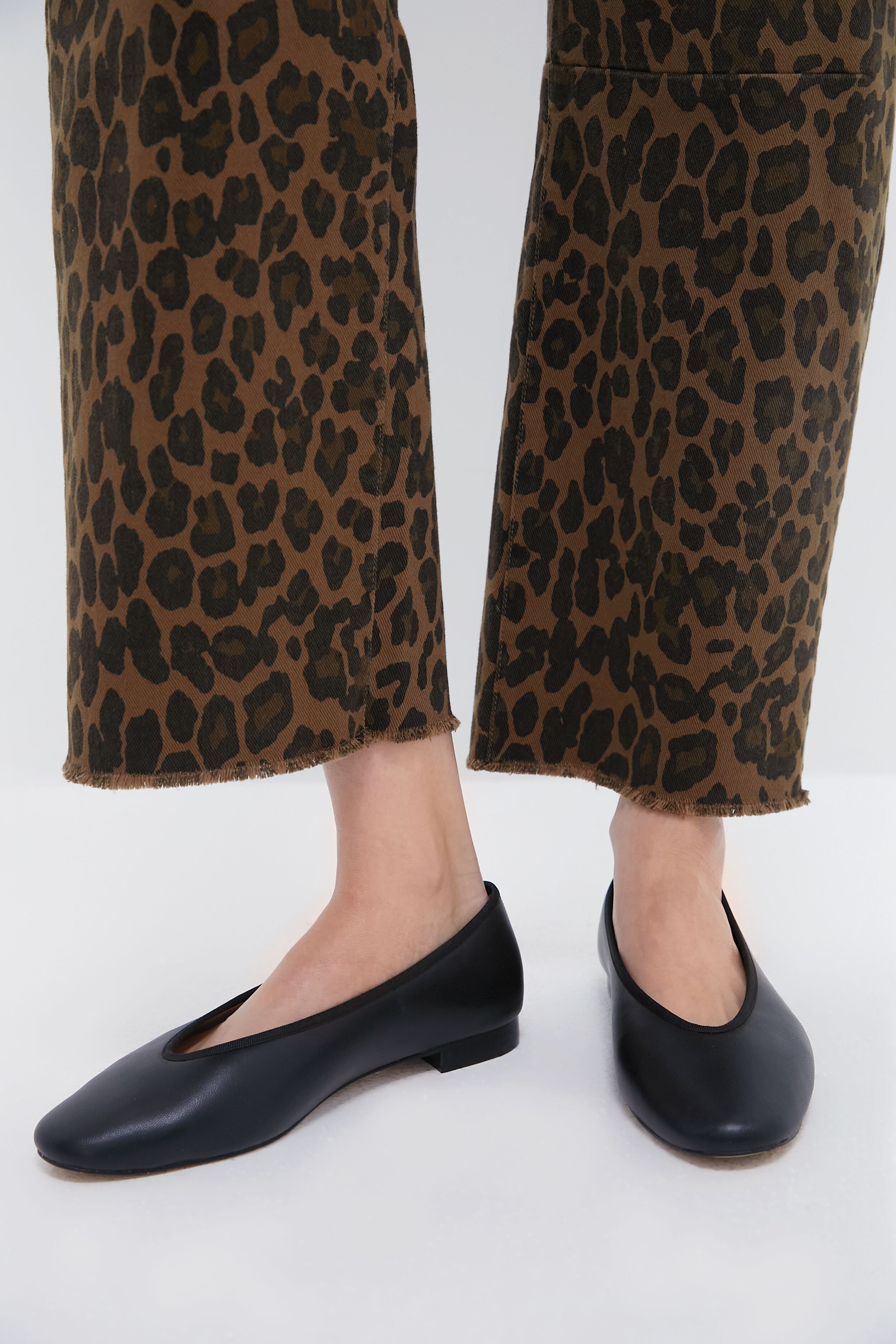 Black Leather Nina Flats-Get Girly