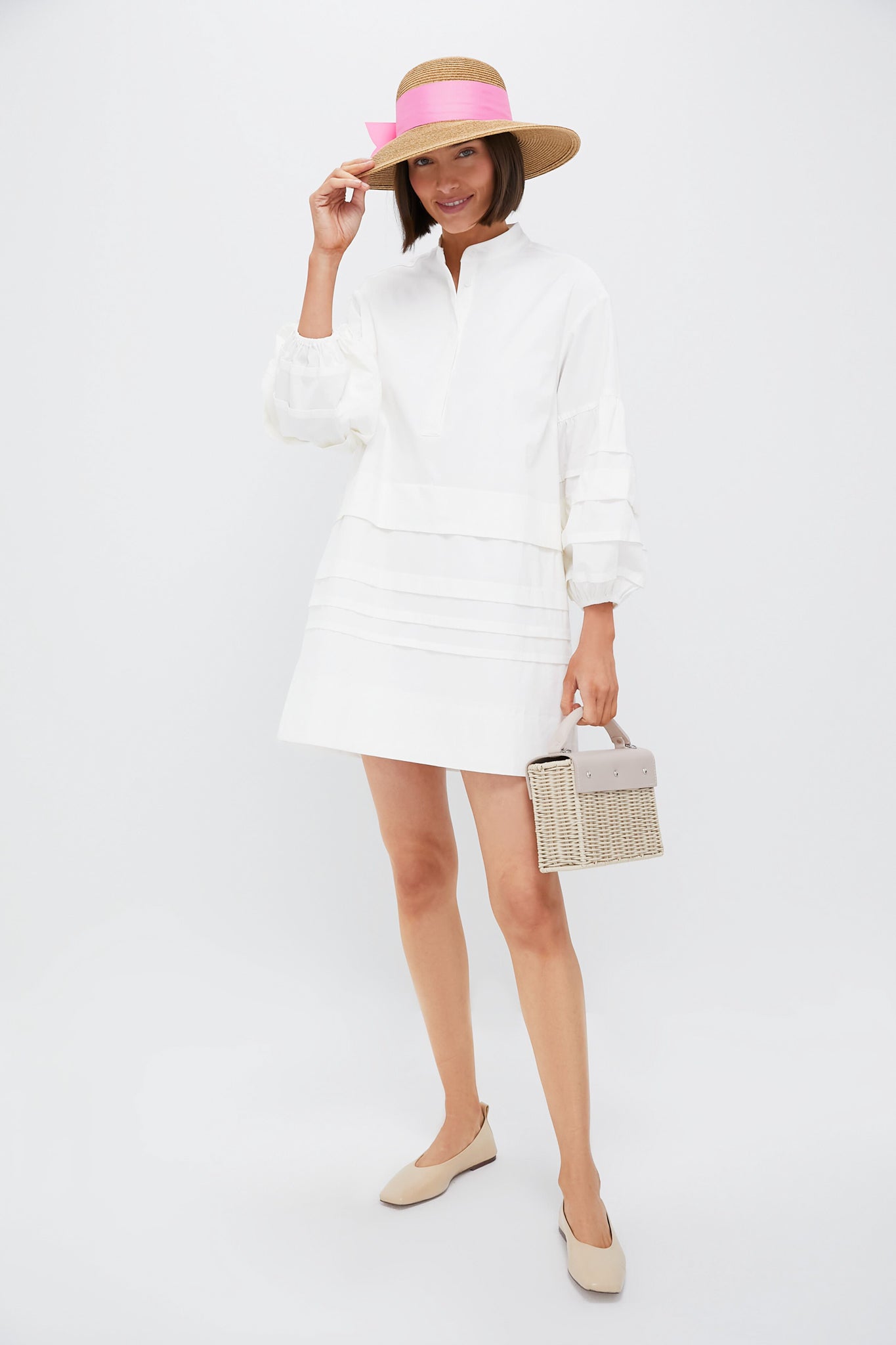 Exclusive Pink Packable Wide Bow Sunhat-Get Girly