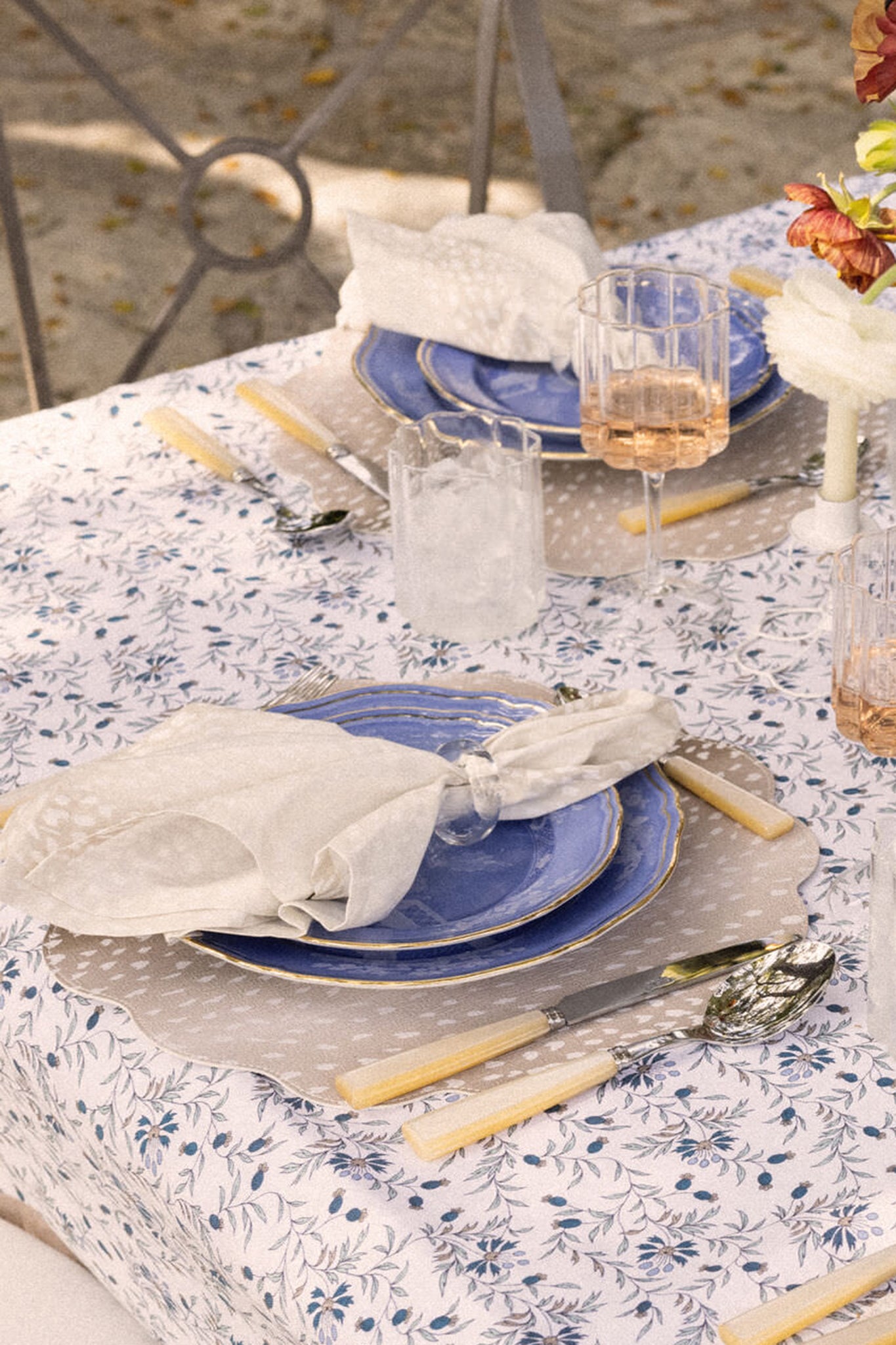 Tofino Botanical and Antelope Wipeable Placemats Set of 4-Get Girly