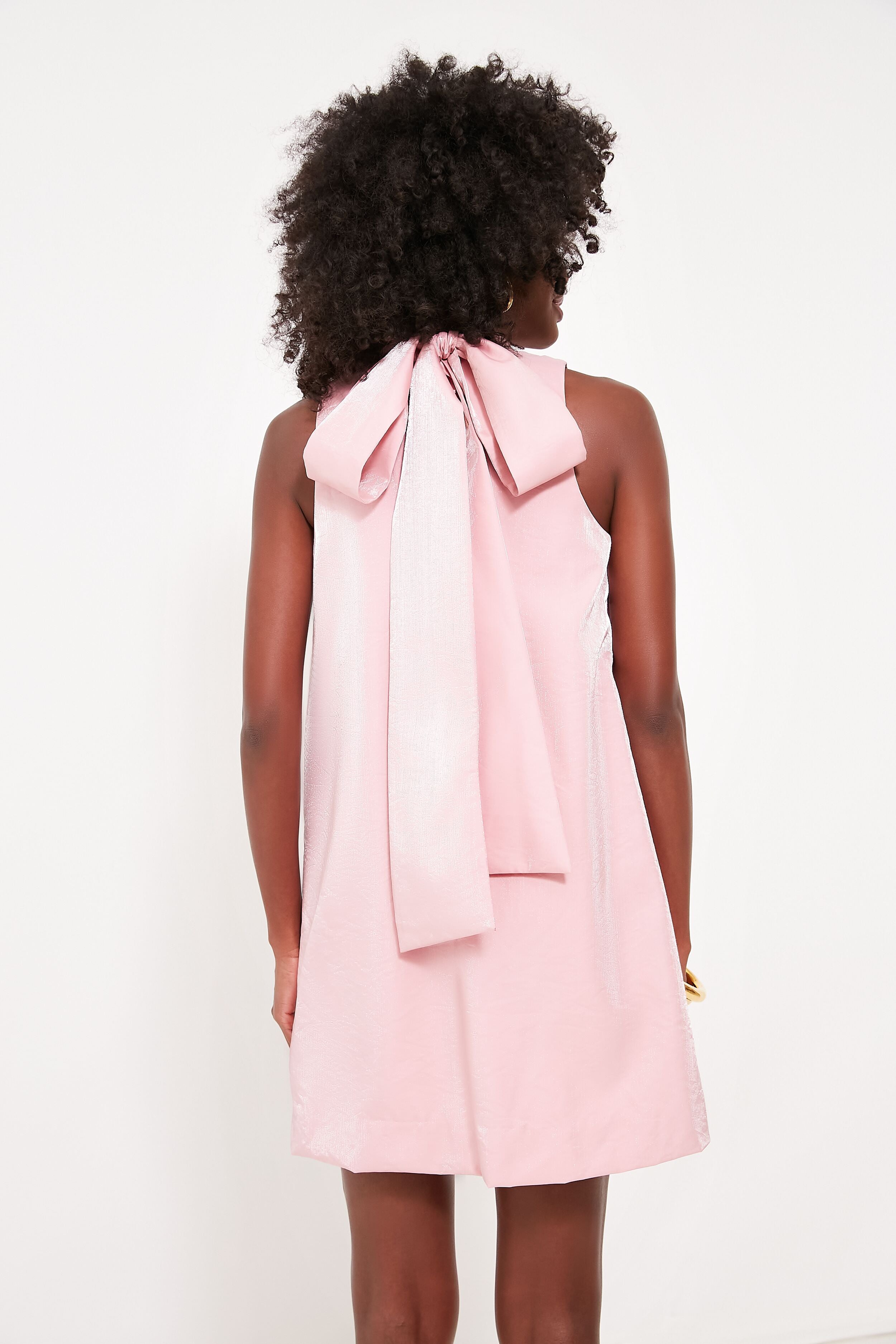 Pink Bobbi Mini Dress with Bow-Get Girly