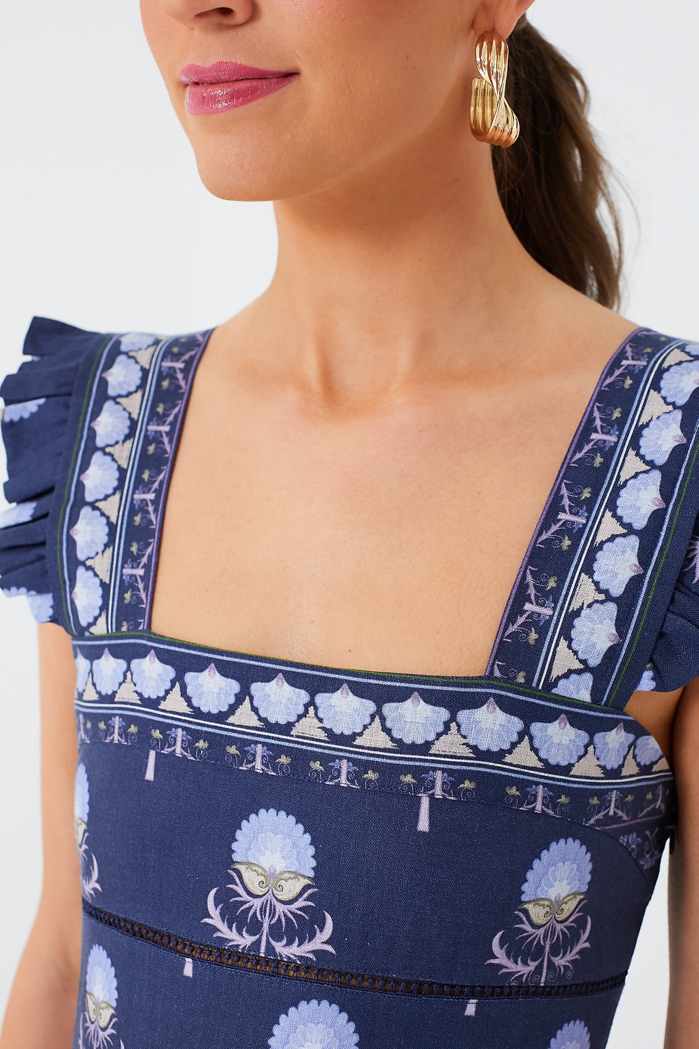 Dark Blue Sybill Dress-Get Girly