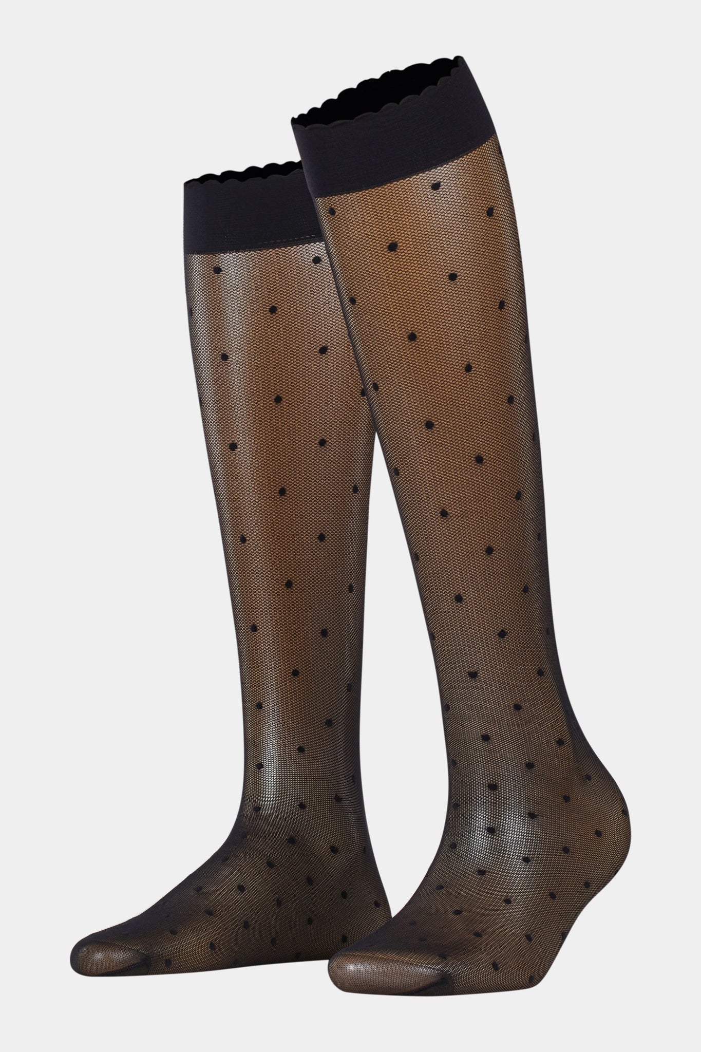 Black Dot Knee Highs-Get Girly