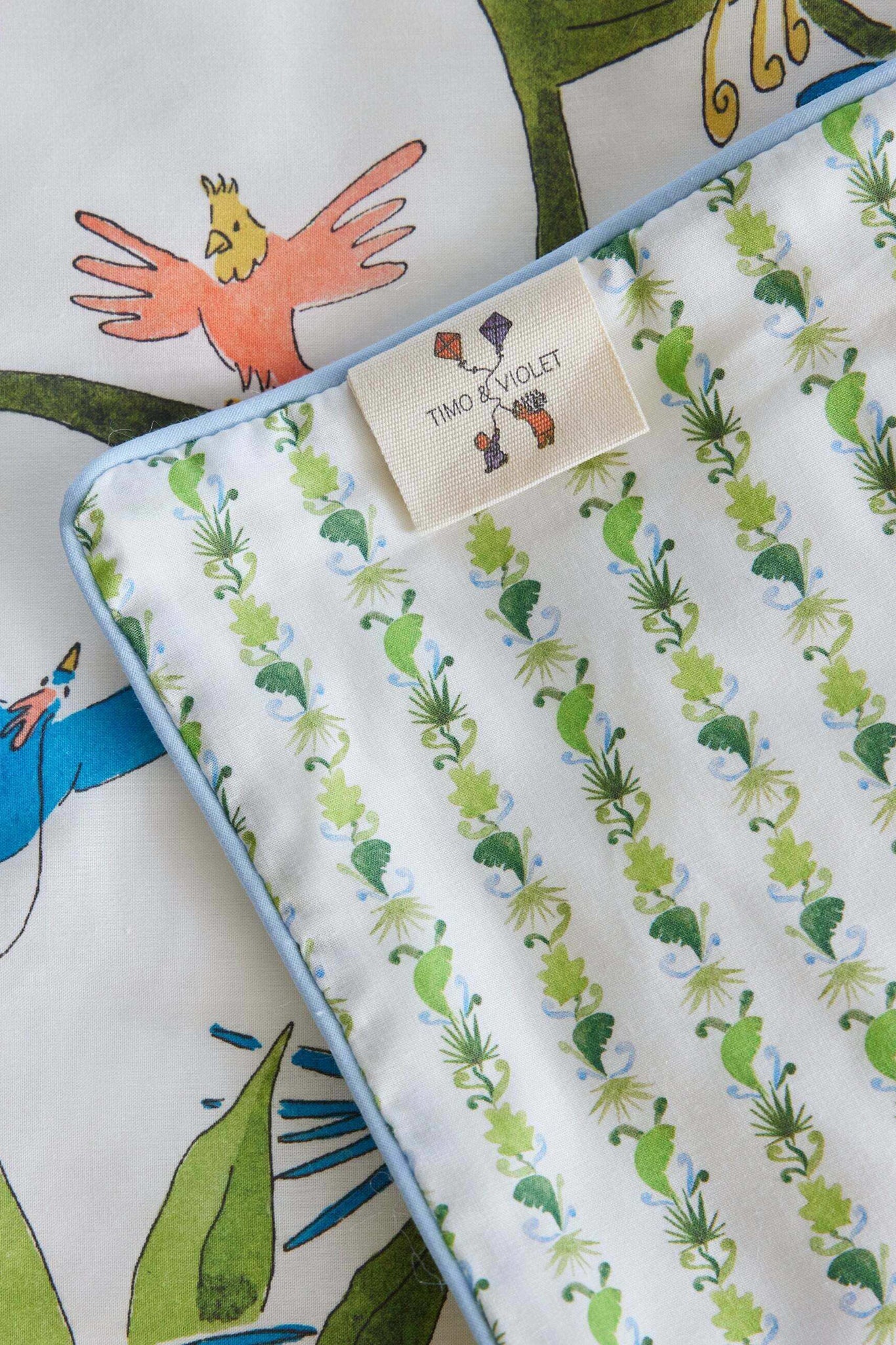 Tropical Placement Reversible Crib Quilt-Get Girly