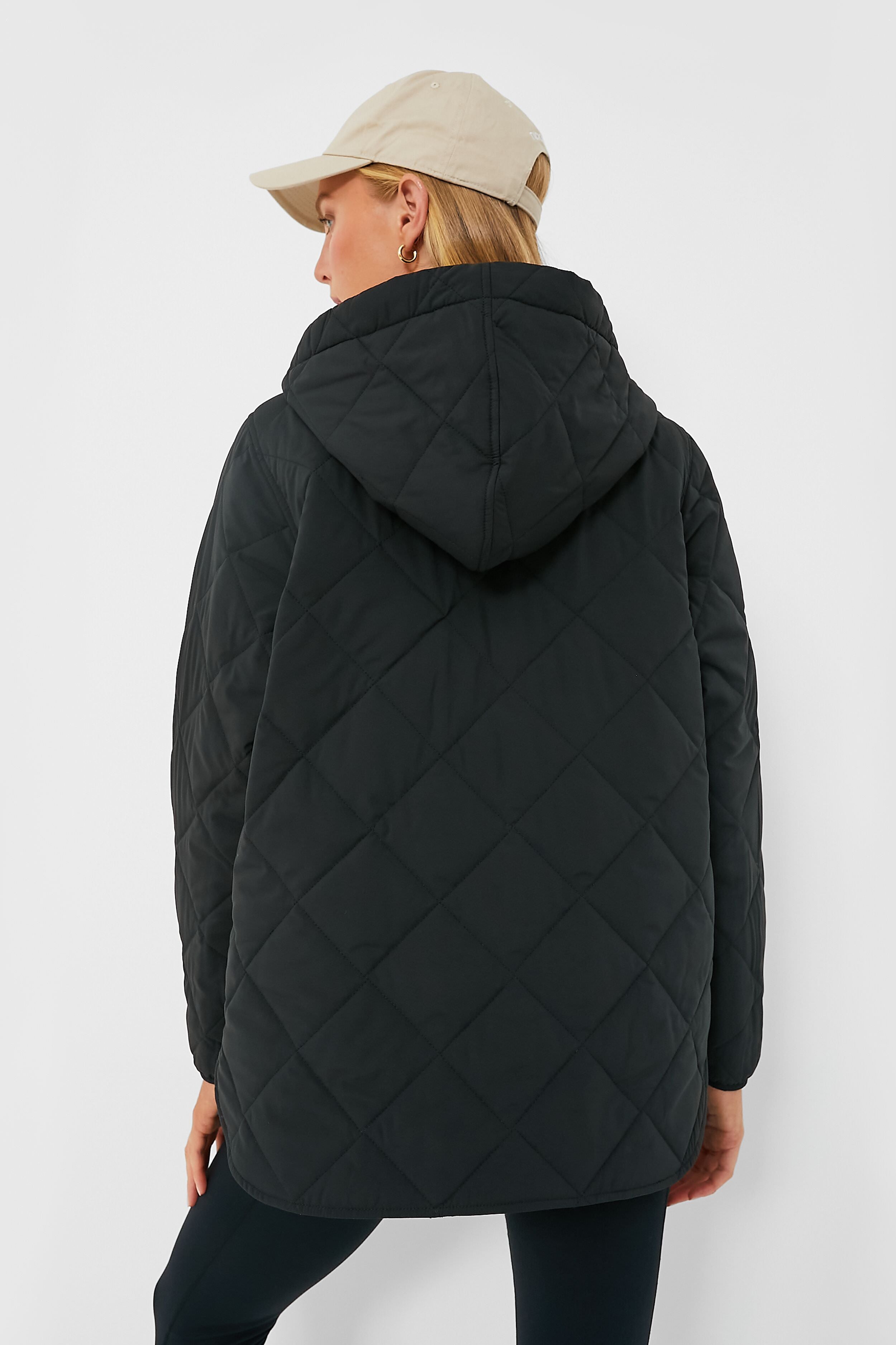 Black Quilted Bennett Pullover-Get Girly