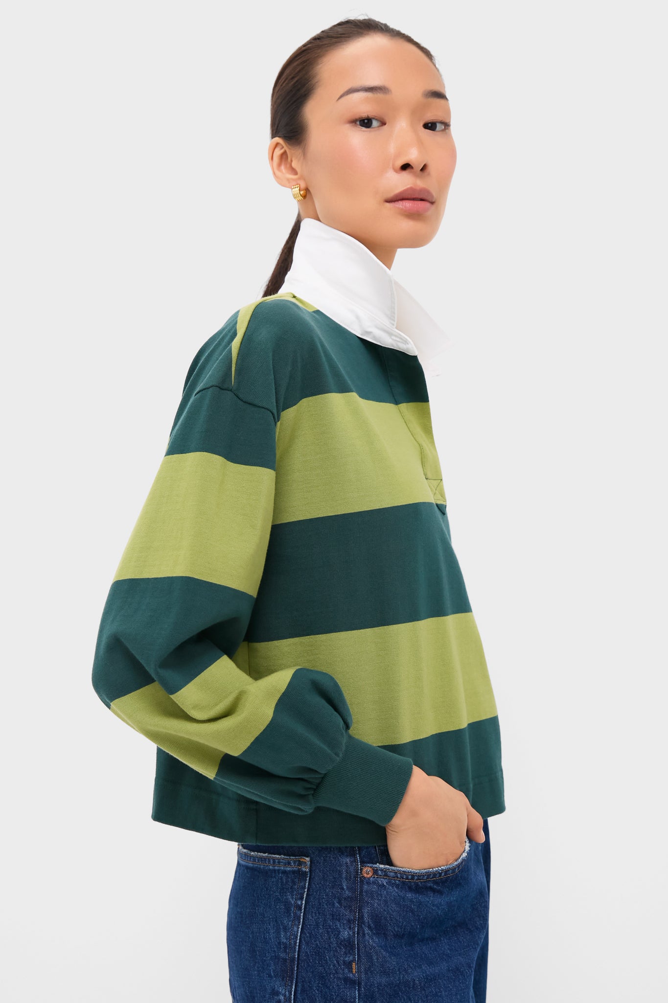 Woodbine and Junebug Stripe Swiftie Rugby Polo-Get Girly