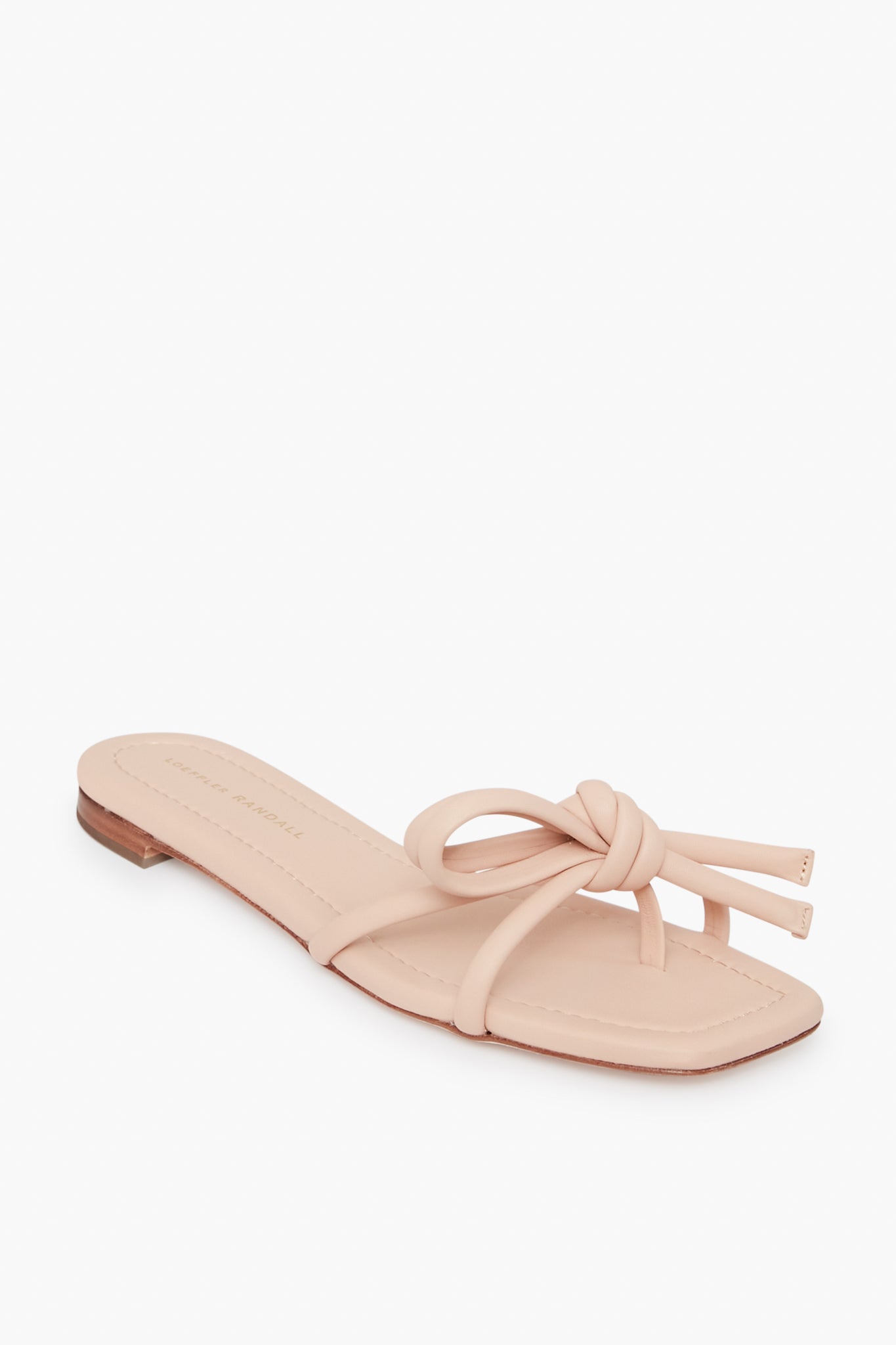 Ballet Hadley Leather Bow Flat Sandals-Get Girly