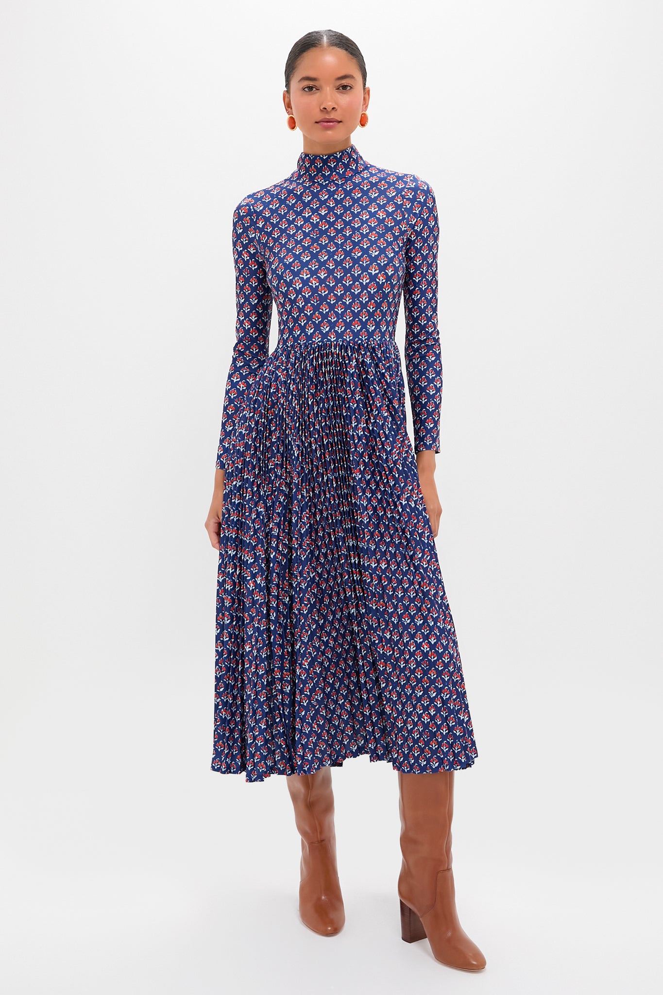 Autumn Fleur Navy Sabine Dress-Get Girly