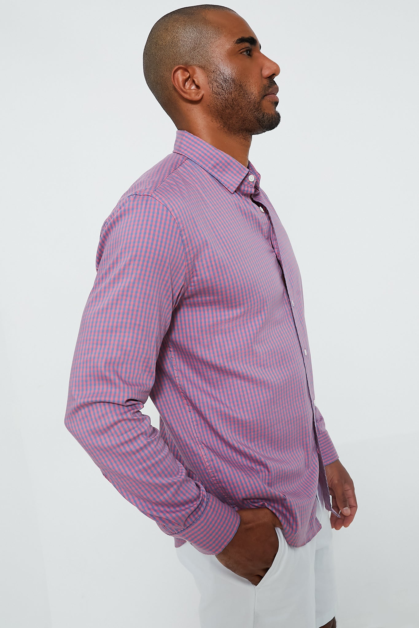 Blue Rose Gingham Movement Shirt-Get Girly