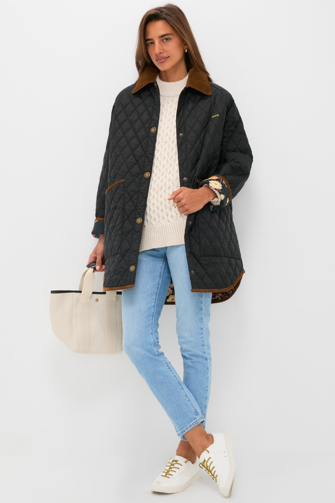 Black Barbour x Get Girly Miley Quilt-Get Girly