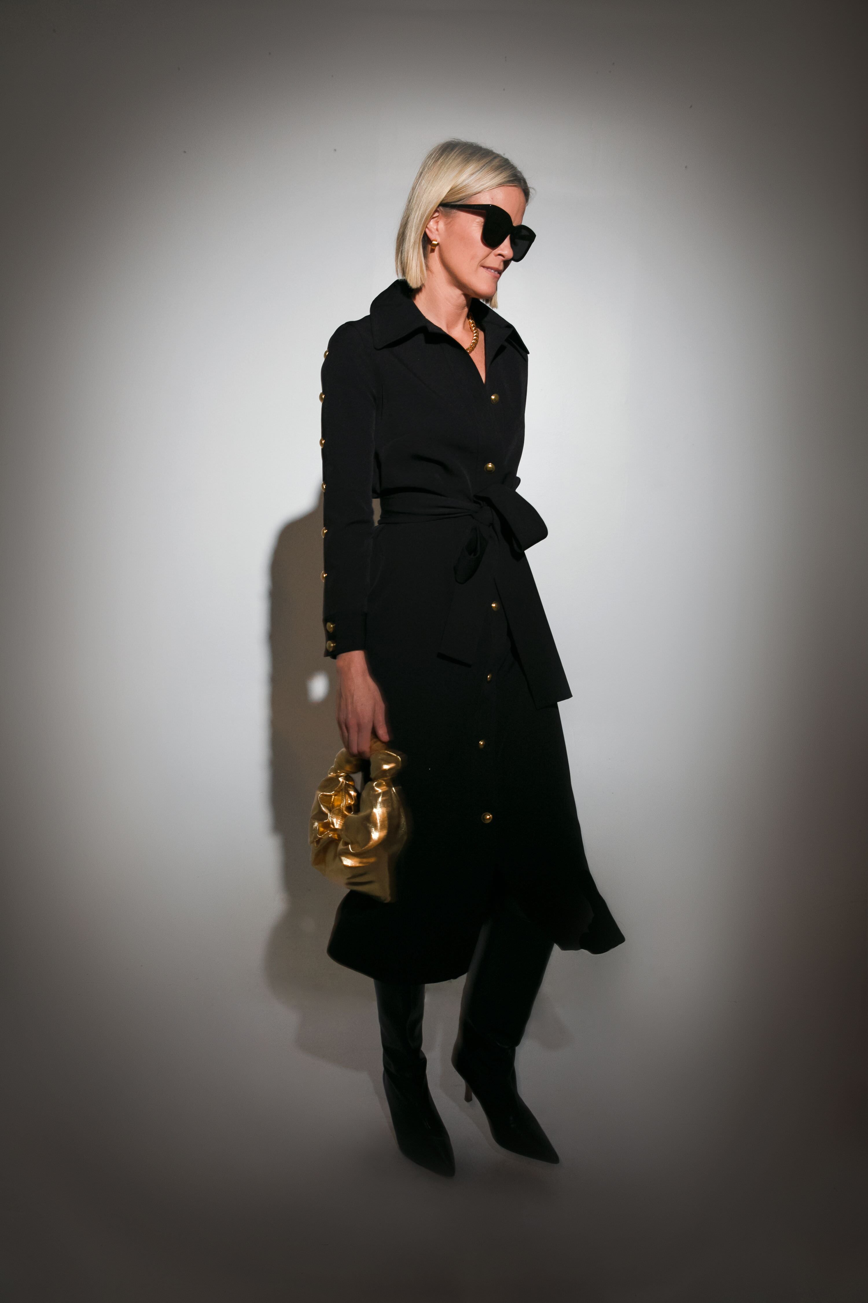 Black and Grey Gia Sunglasses-Get Girly