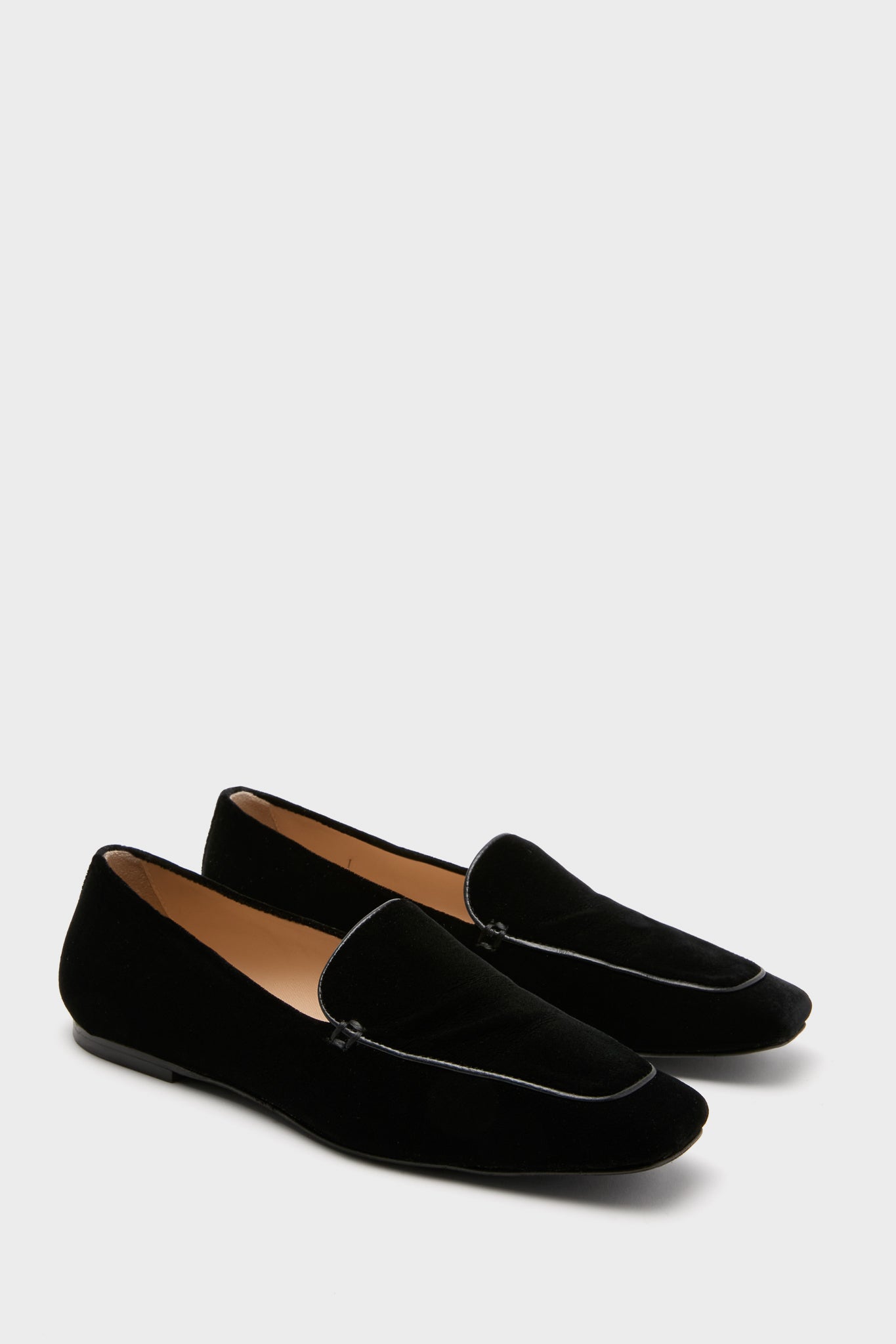 Black Velvet Kam Loafers-Get Girly