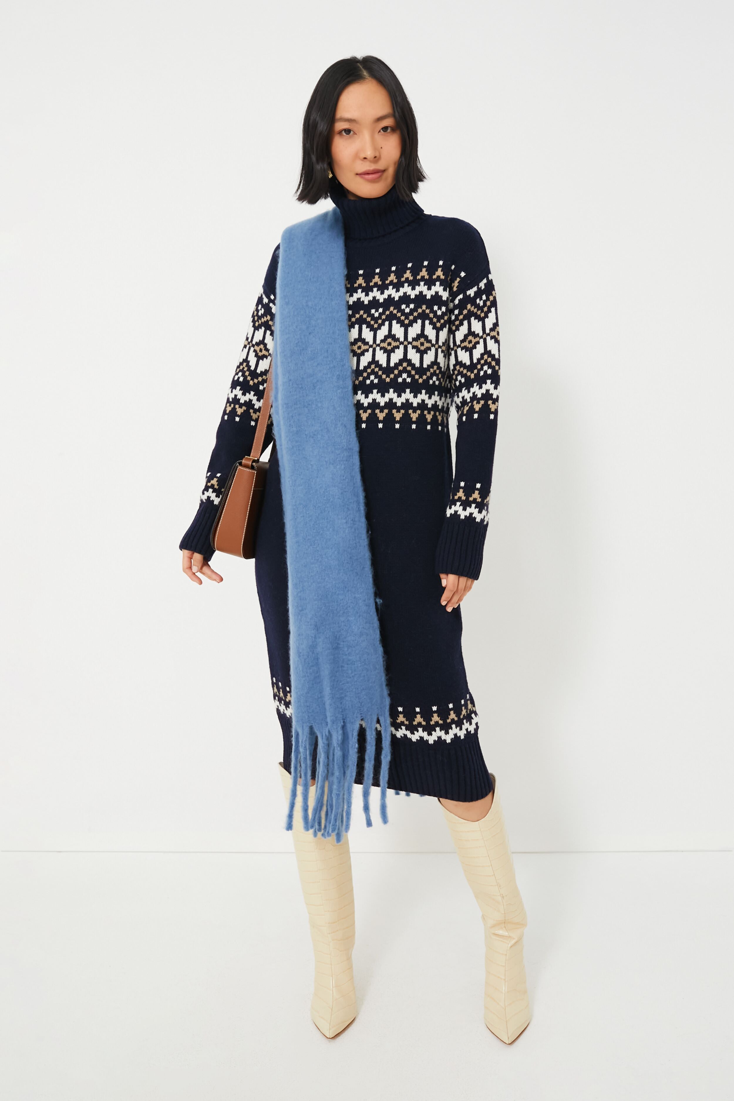 Denim Chic Solid Scarf-Get Girly