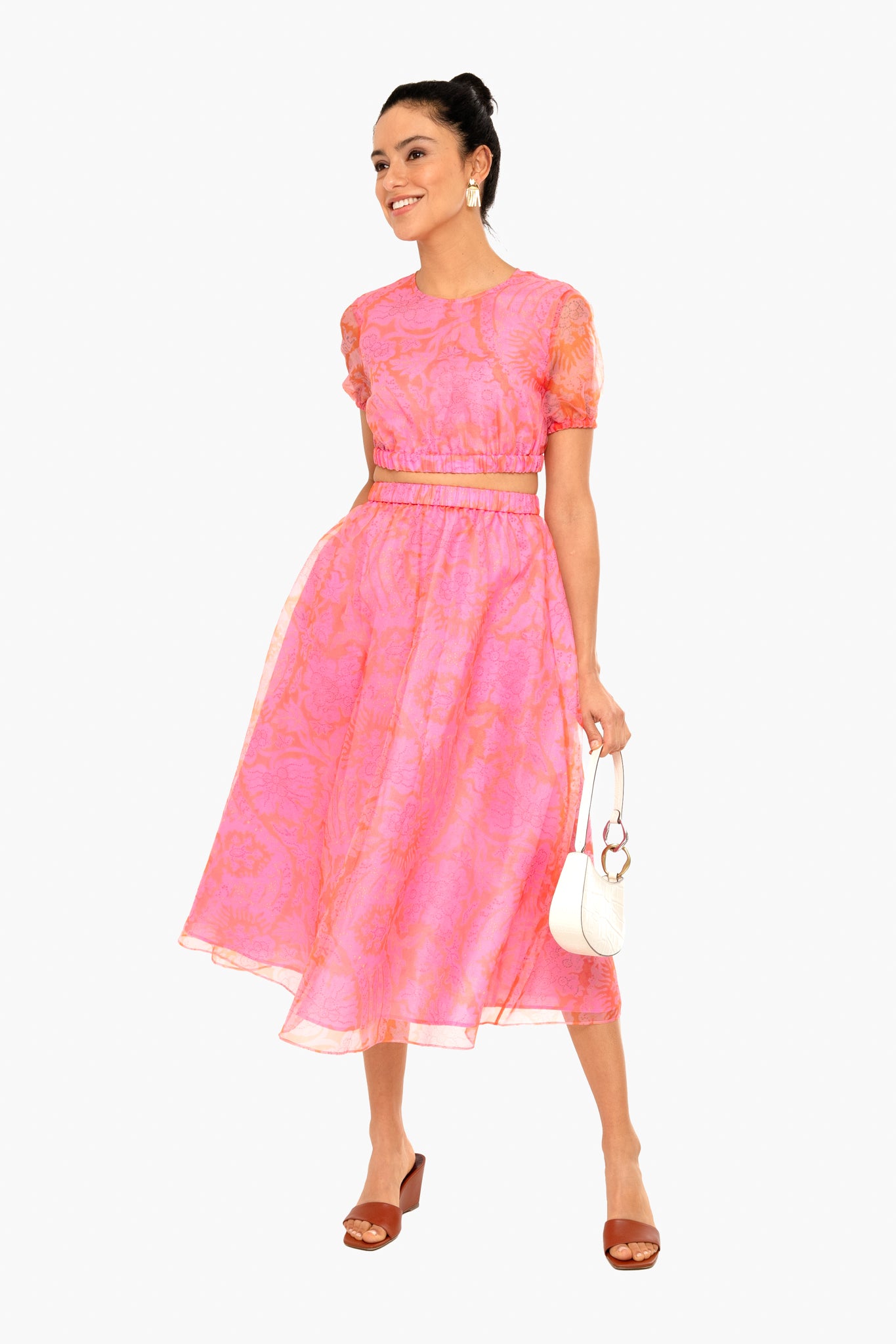 White Faux Croc Ollie Bag-Get Girly