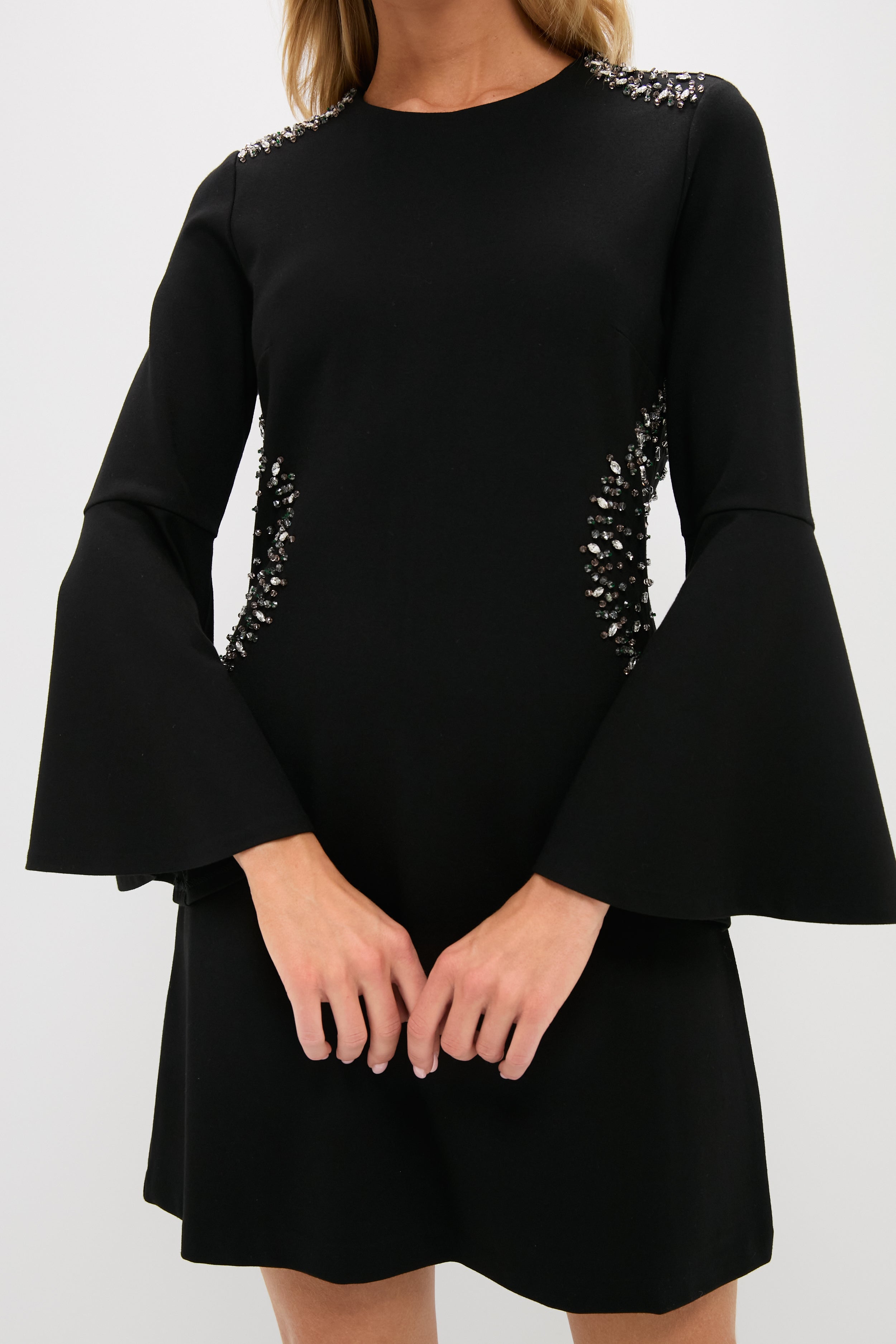 Black Embellished Farrow Dress-Get Girly