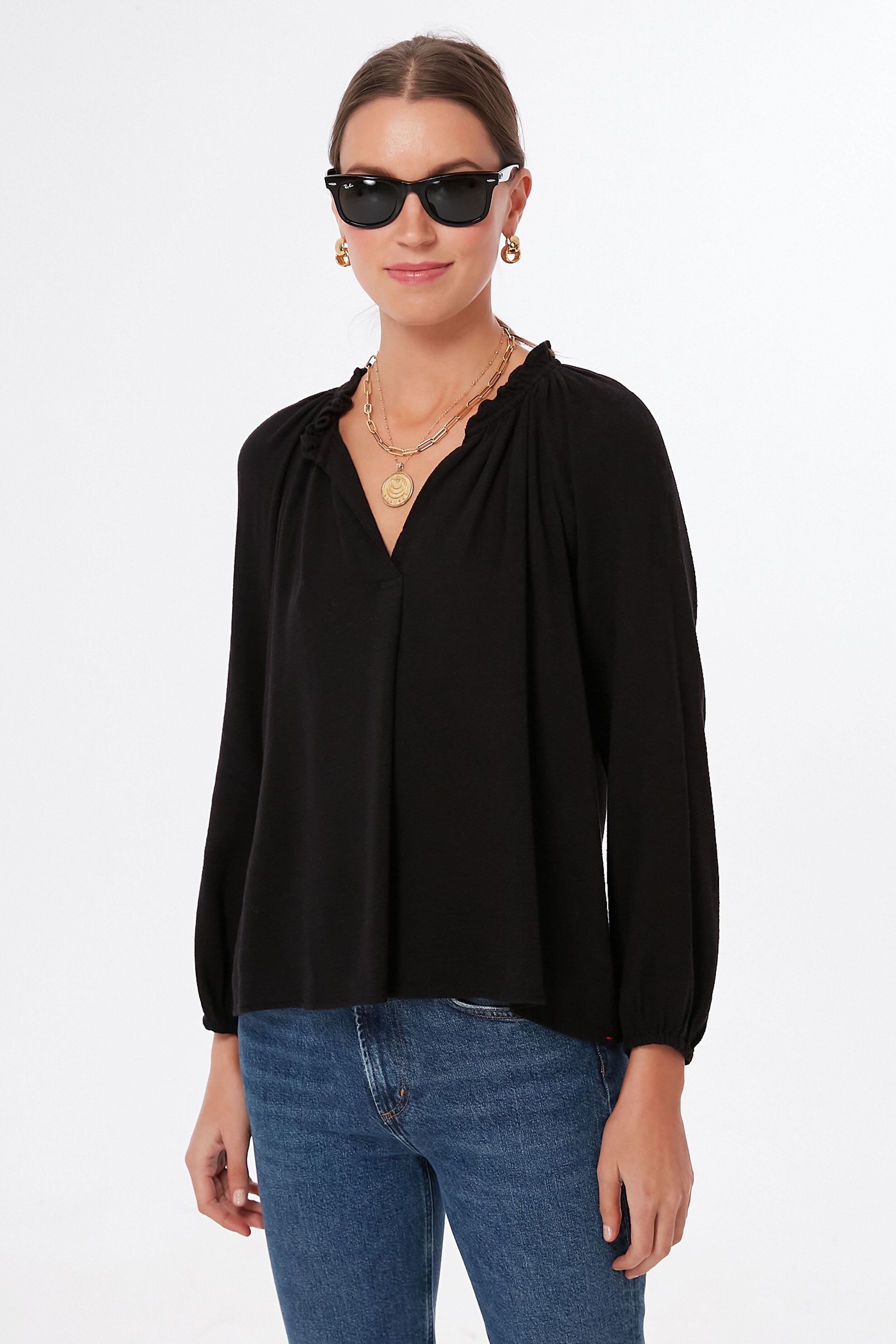 Black Camila Top-Get Girly