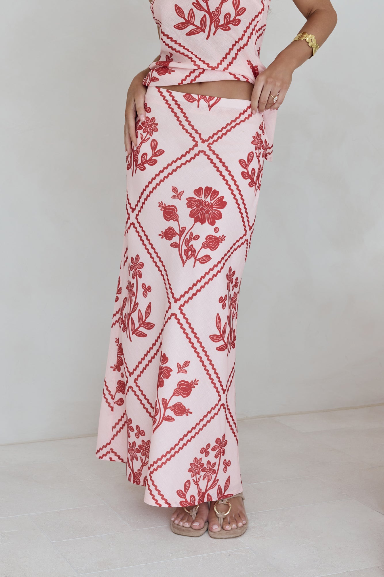 Minimale Maxi Skirt Red-Trogz