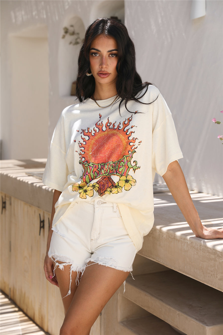 ABRAND A Venice Shorts White Fade Rip-Trogz