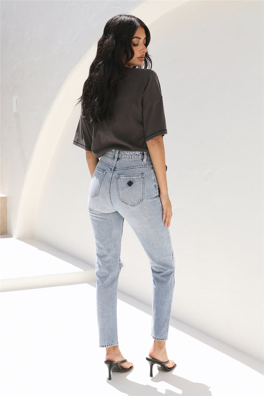 ABRAND A '94 High Slim Jeans Distressed Vintage Blue-Trogz