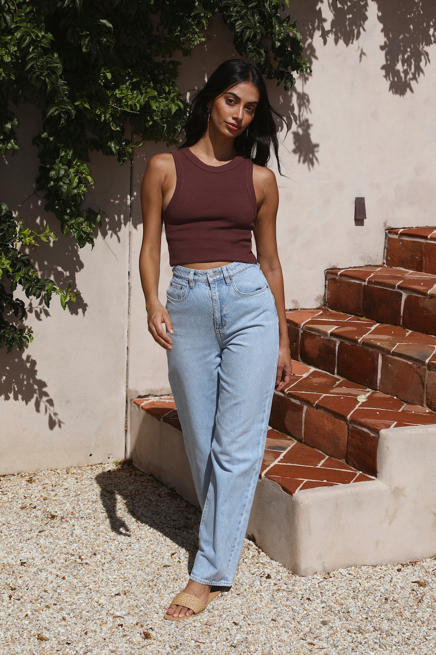 ABRAND A Heather Singlet Coffee-Trogz