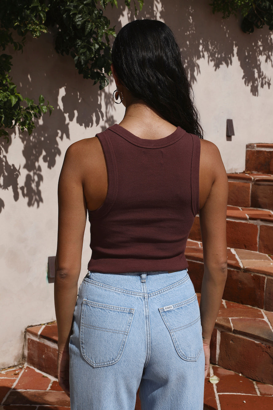 ABRAND A Heather Singlet Coffee-Trogz