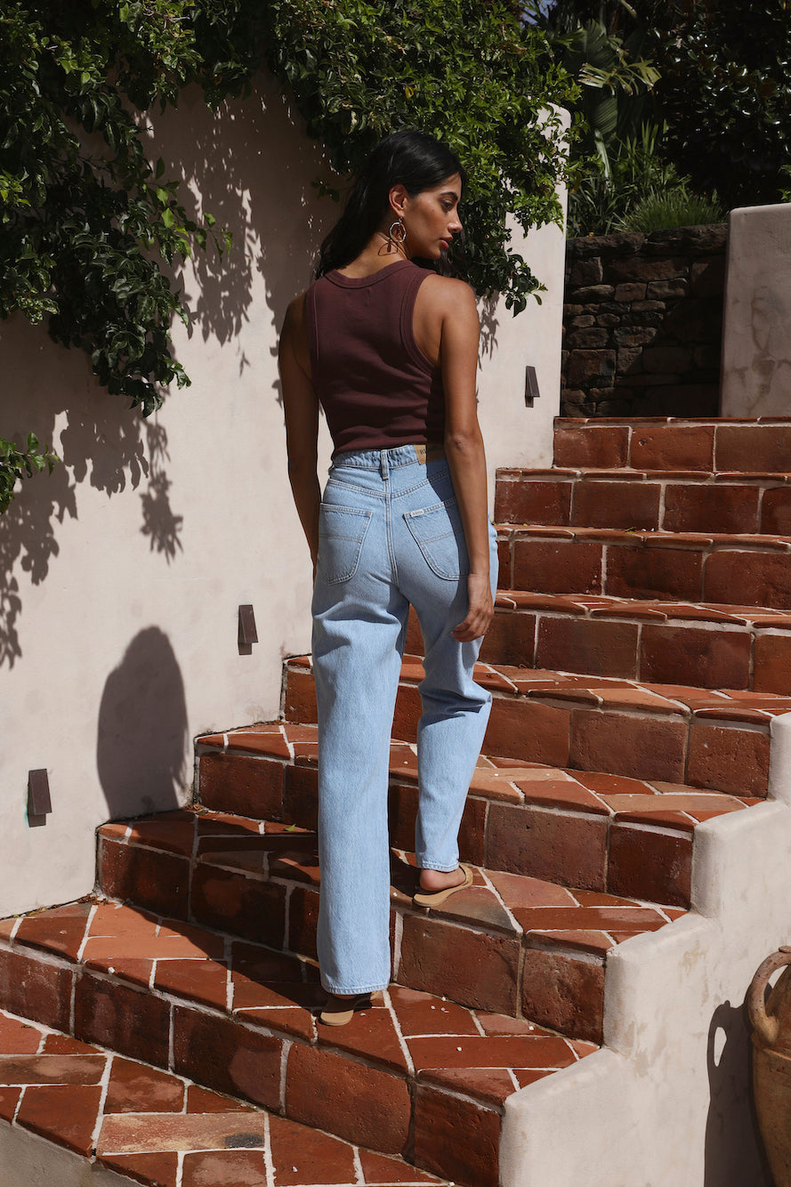 ABRAND A Heather Singlet Coffee-Trogz