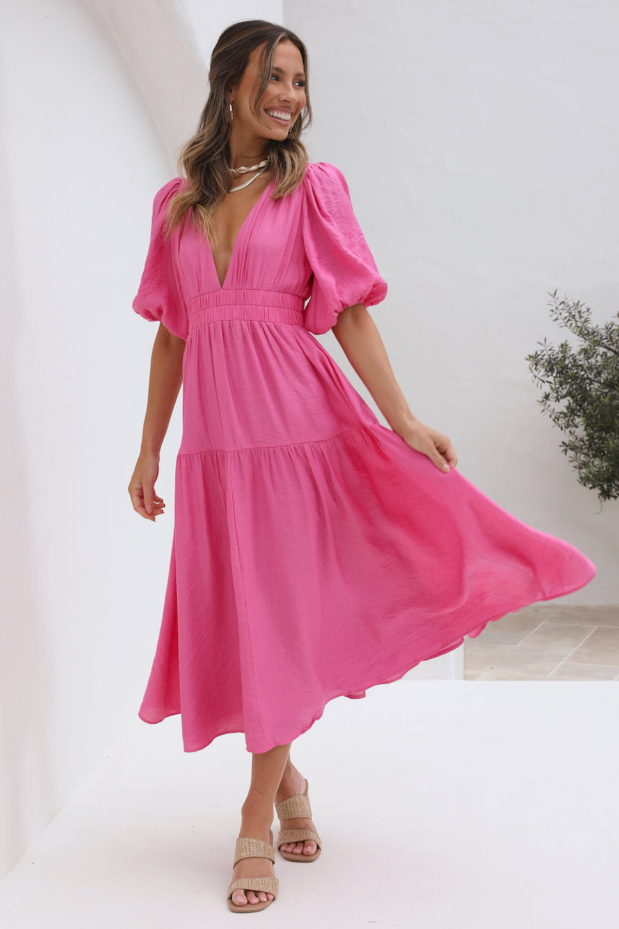 Bed Of Flowers Maxi Dress Pinkk-Trogz
