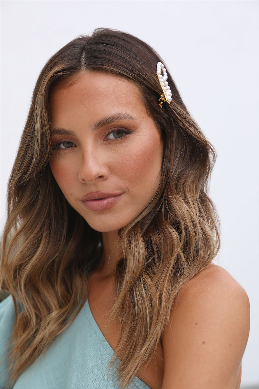 Queen Of Hearts Hair Clip White-Trogz