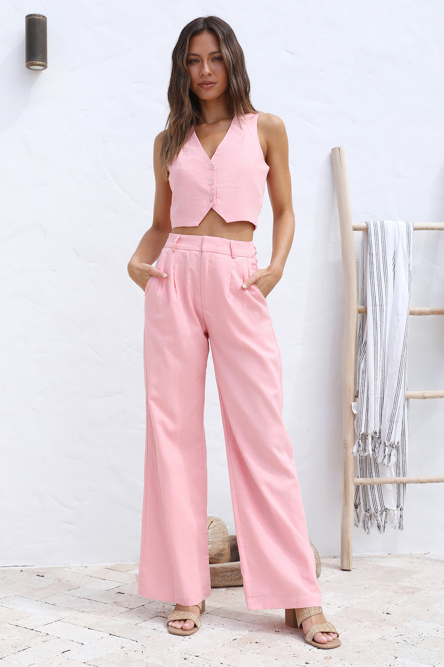 CHARLIE HOLIDAY Halee Pant Pink Punch-Trogz