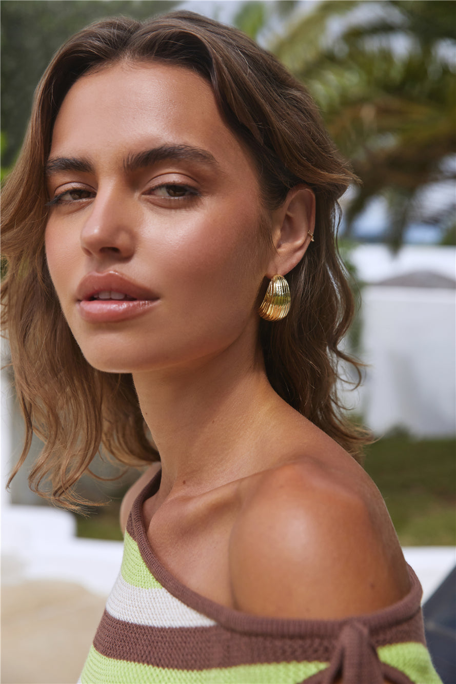 18K Gold Plated Spotlight Earrings Gold-Trogz