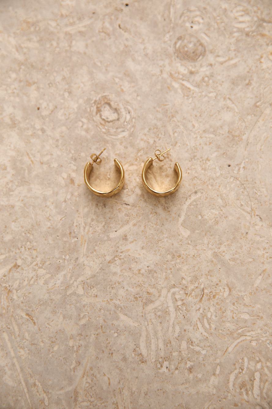 18k Gold Plated Mermaid Dream Hoop Earrings Gold-Trogz