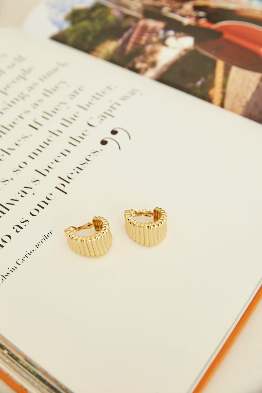 18k Gold Plated Mermaid Waters Earrings Gold-Trogz