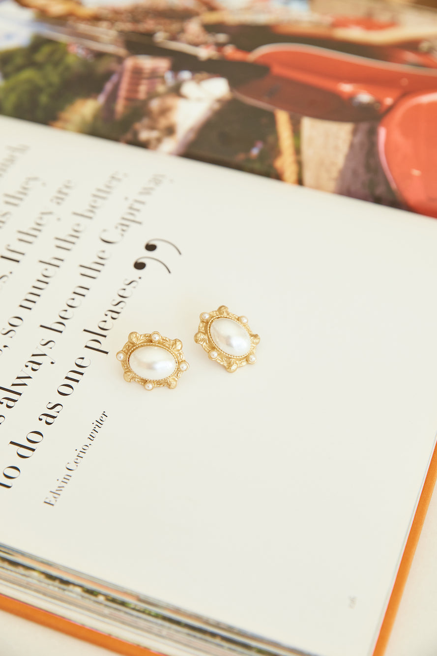 18k Gold Plated Quiet Luxury Earrings Gold-Trogz