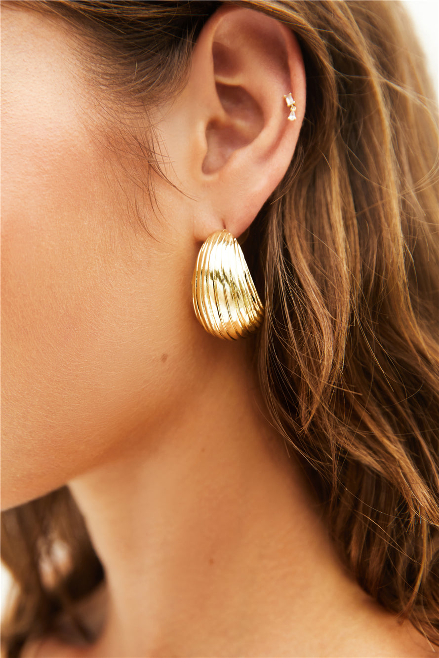 18K Gold Plated Spotlight Earrings Gold-Trogz