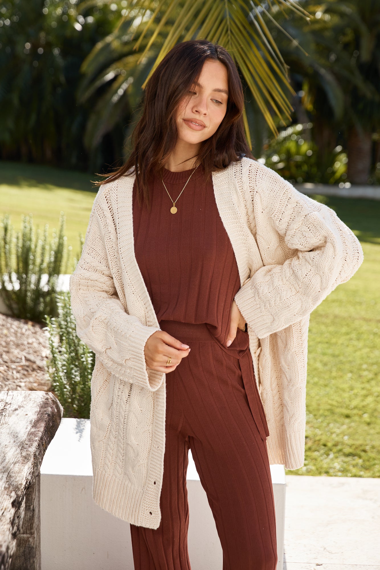 Book Club Cardigan Beige-Trogz