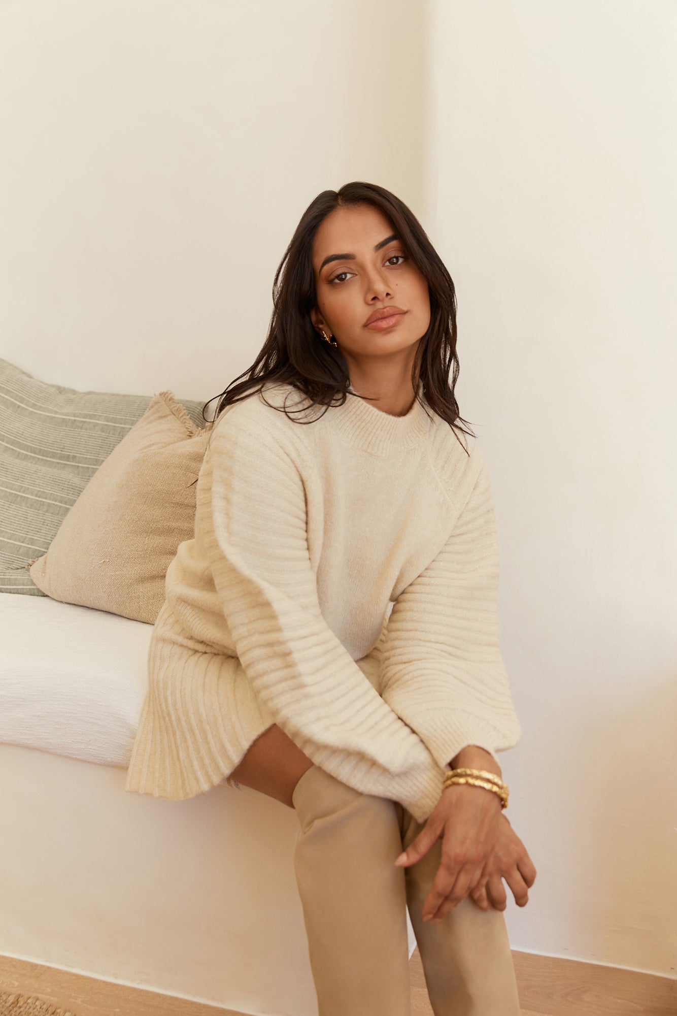 Season Of Dreams Knit Sweater Cream-Trogz