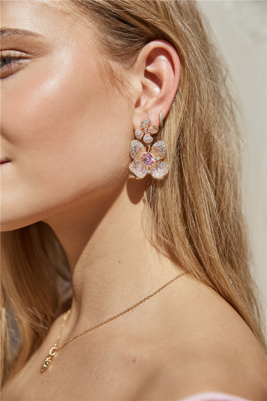 18K Gold Plated Whispers Of Gold Earrings Gold-Trogz