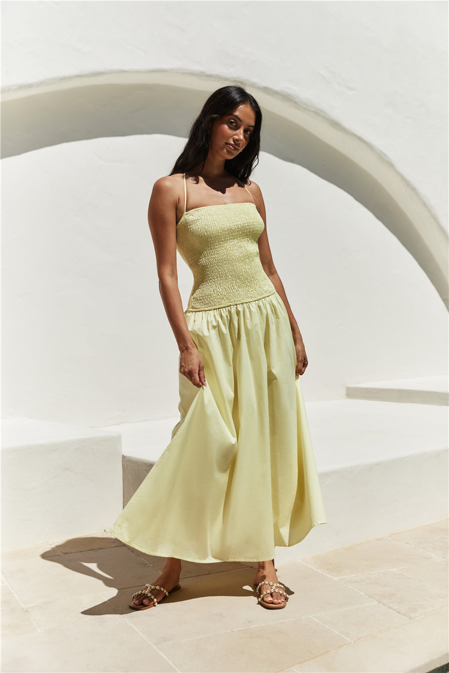 Blessed Destiny Maxi Dress Yellow-Trogz