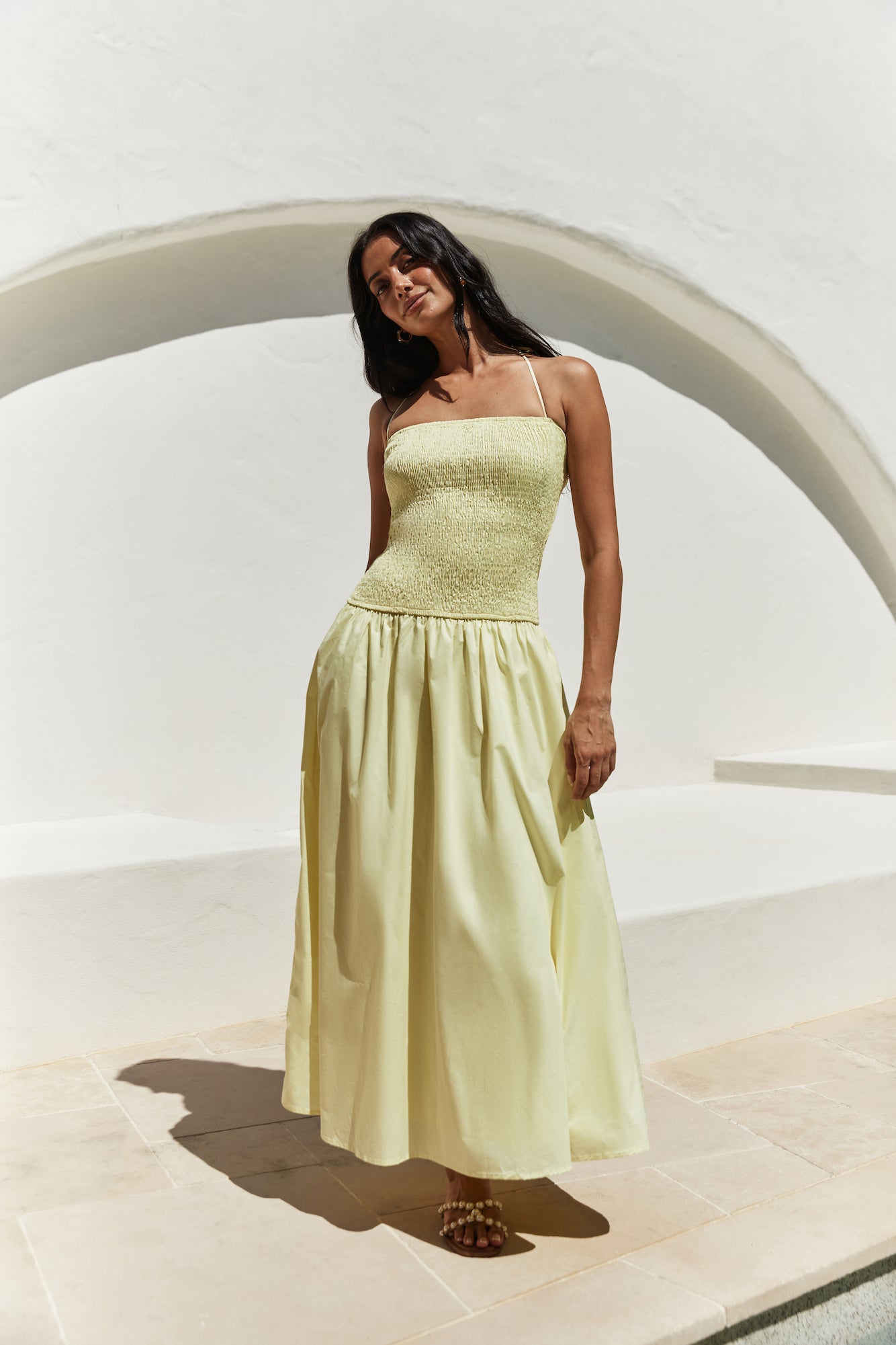 Blessed Destiny Maxi Dress Yellow-Trogz