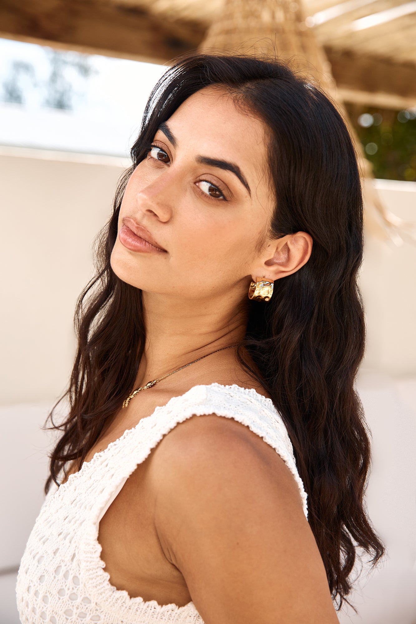 18k Gold Plated Mermaid Dream Hoop Earrings Gold-Trogz