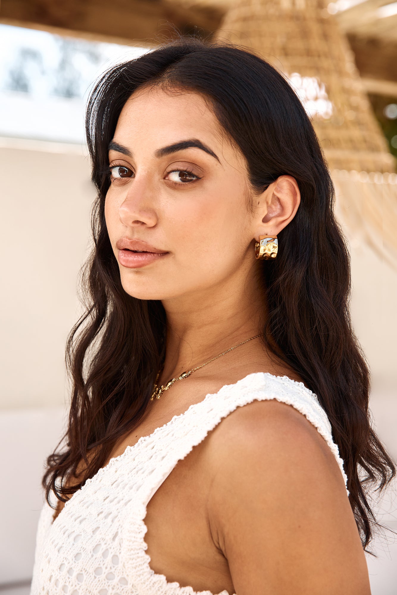 18k Gold Plated Mermaid Dream Hoop Earrings Gold-Trogz