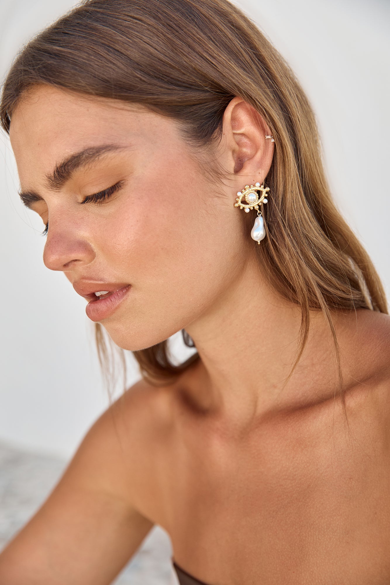 18K Gold Plated Ocean Forest Earrings Gold-Trogz