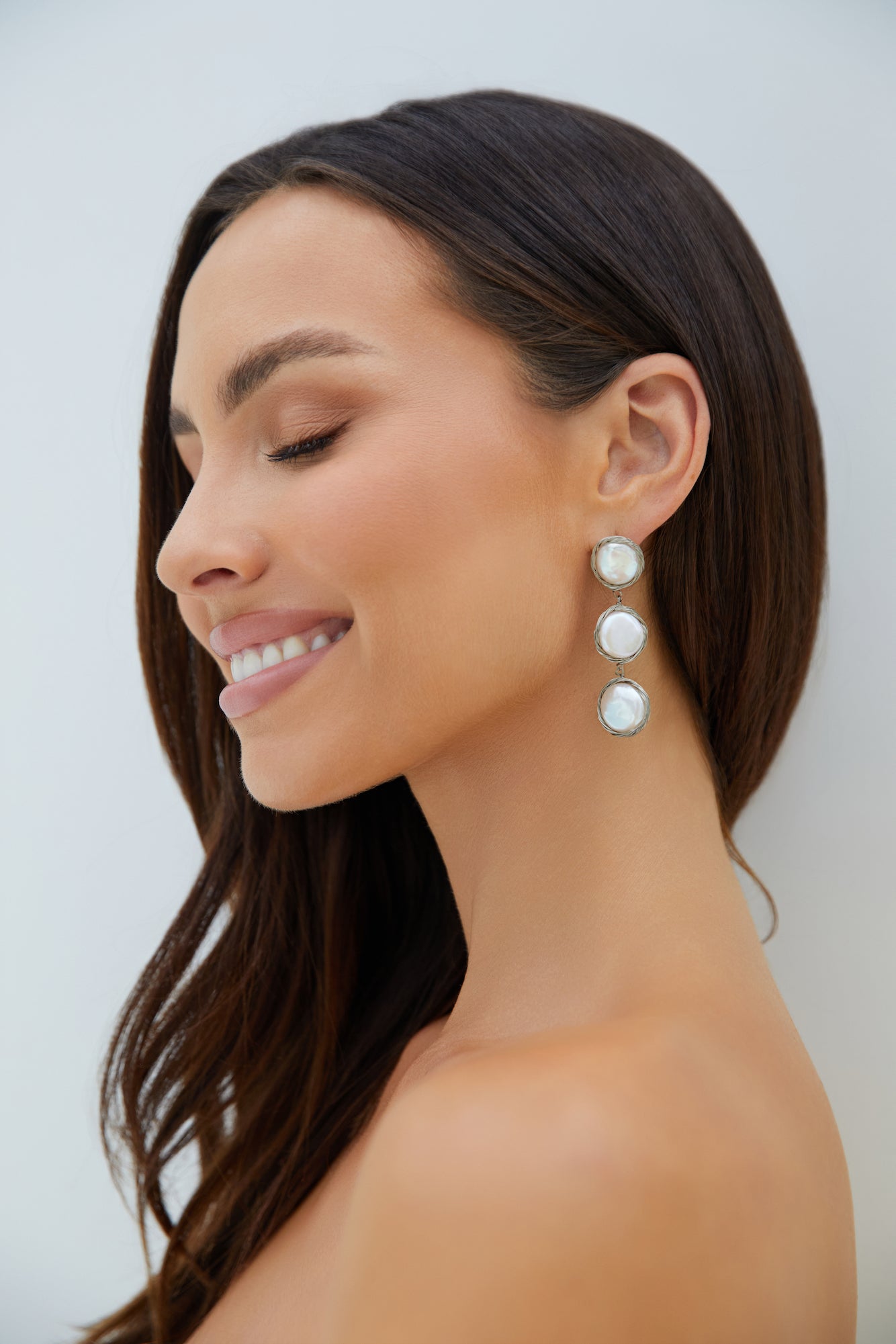 925 Silver Precious Pearl Earrings Silver-Trogz