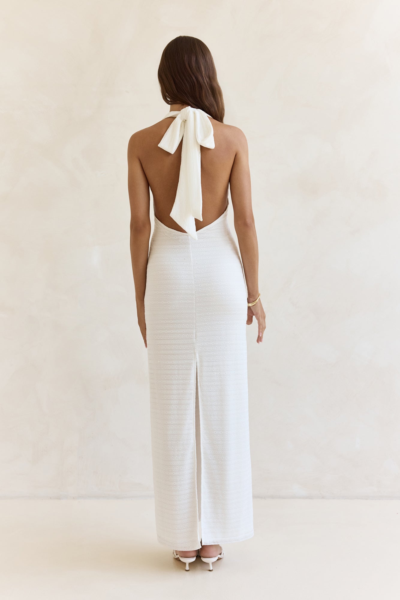 Chic By Day Halter Maxi Dress White-Trogz