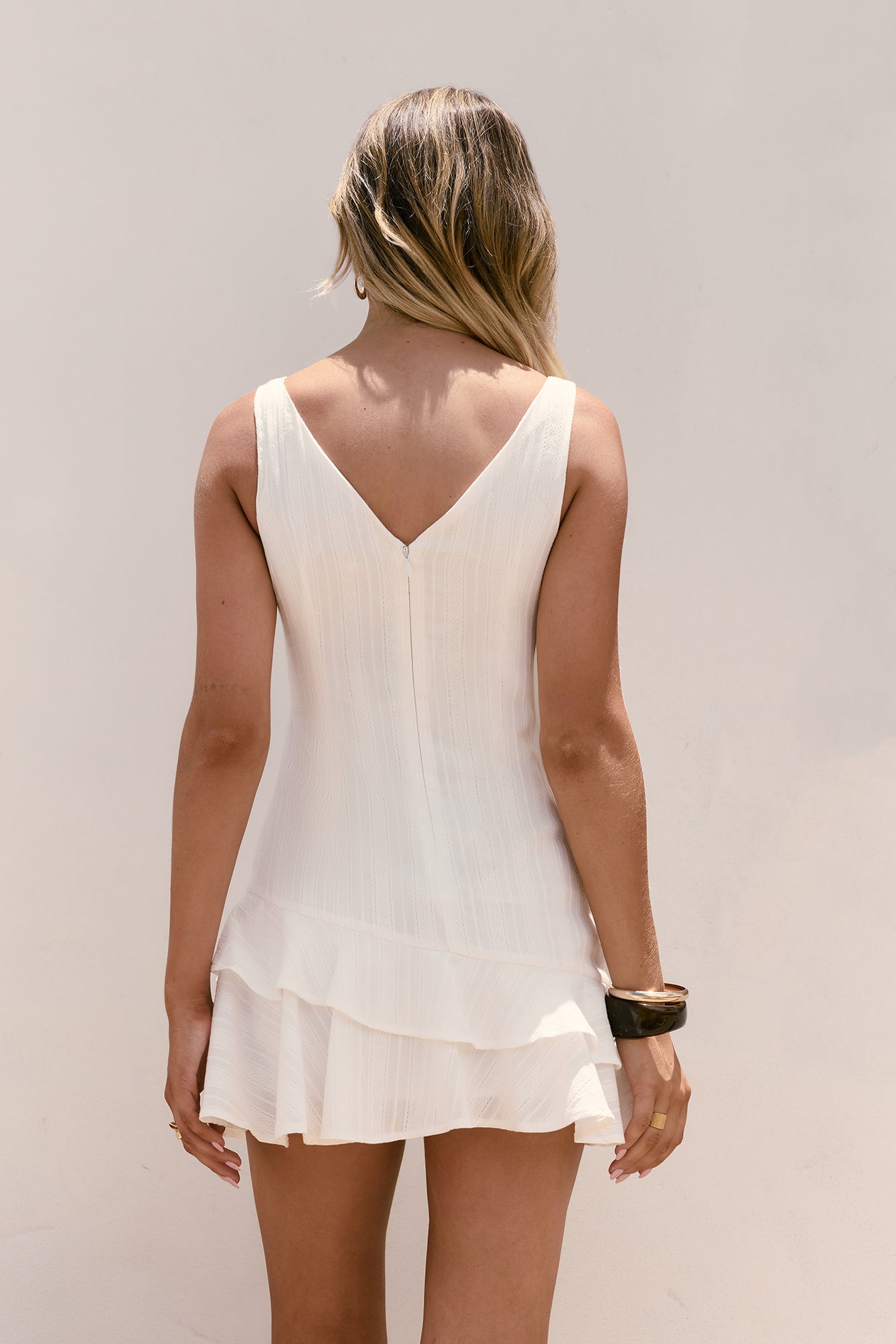 Among The Clouds Mini Dress White-Trogz