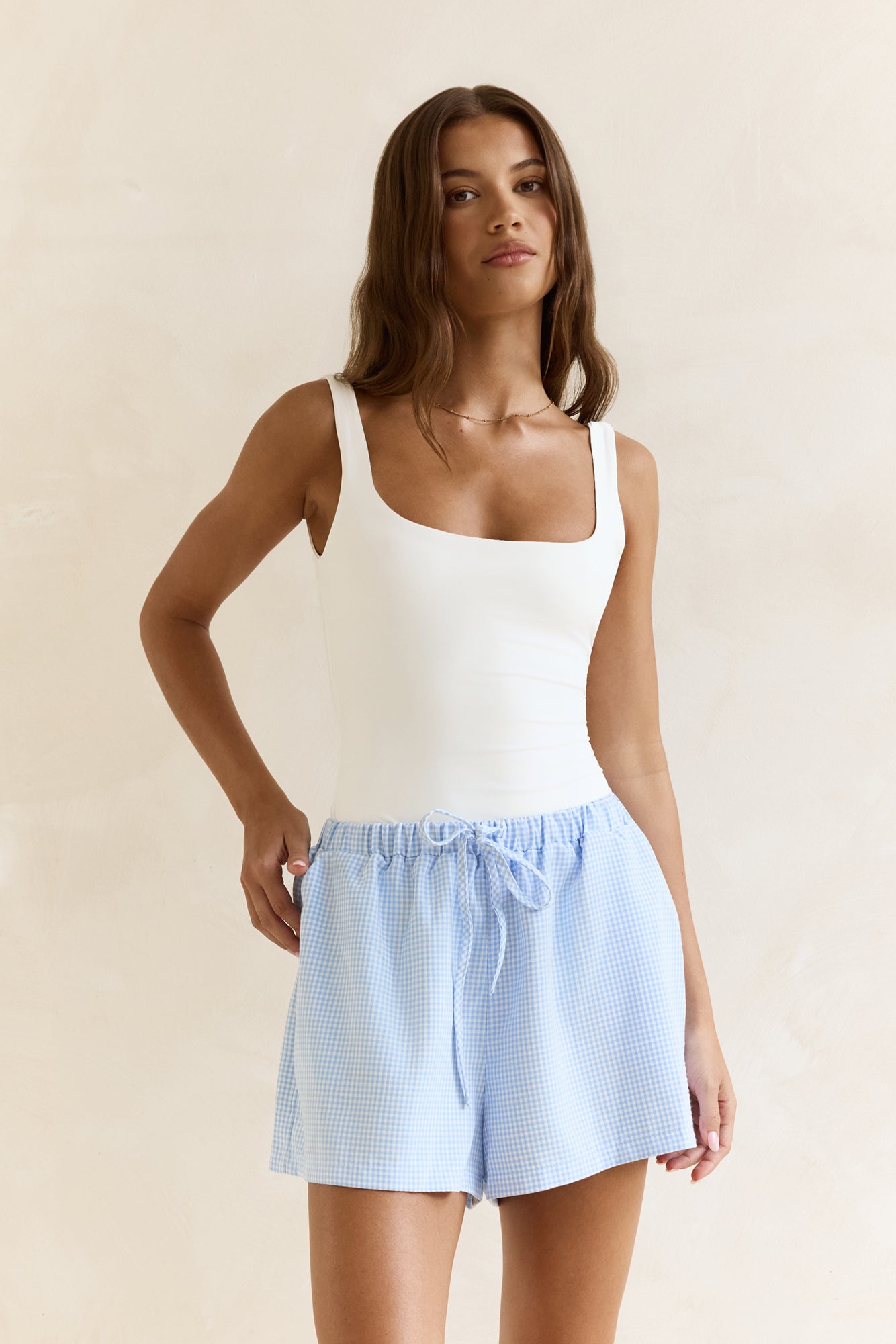 Sunlounge Summers Gingham Shorts Blue-Trogz