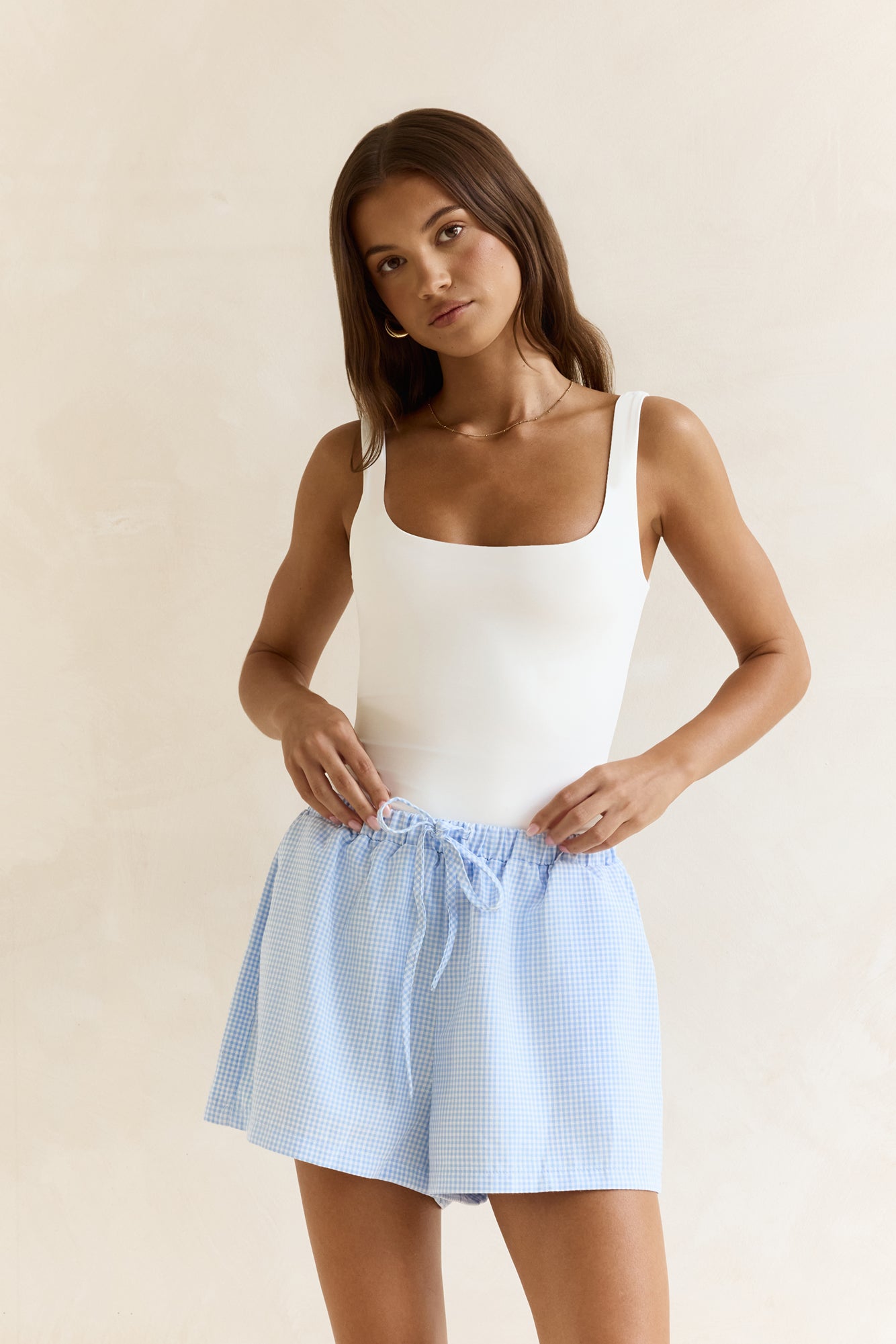 Sunlounge Summers Gingham Shorts Blue-Trogz