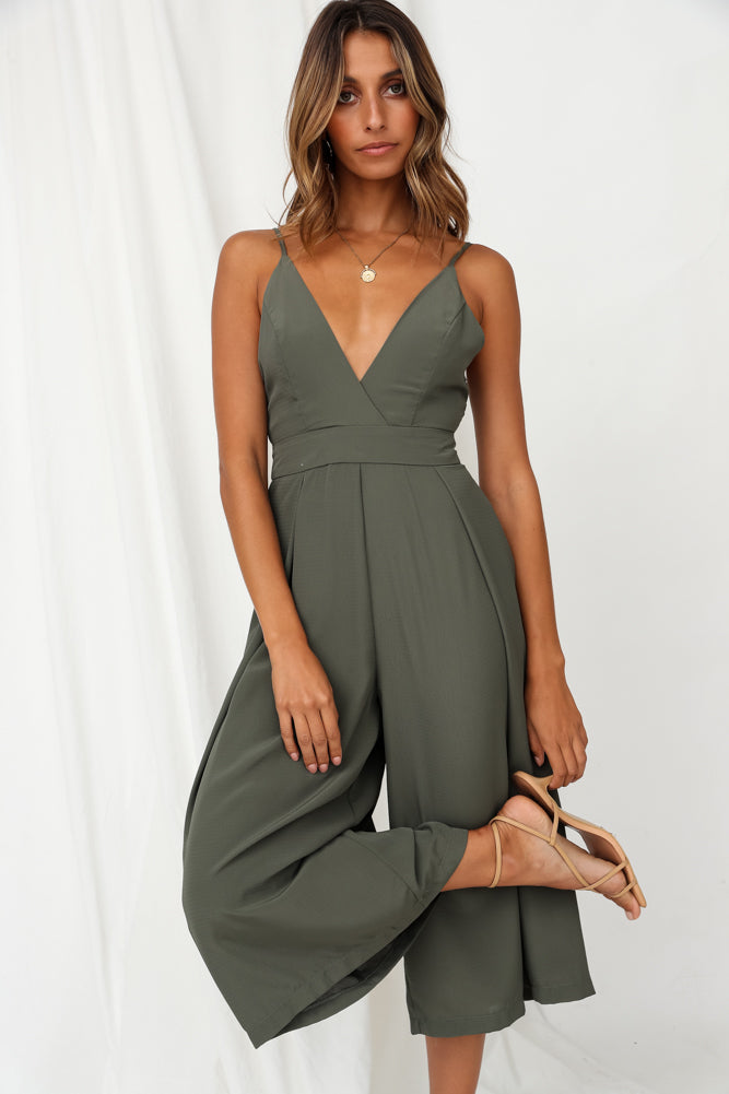 Be Someone Jumpsuit Khaki-Trogz