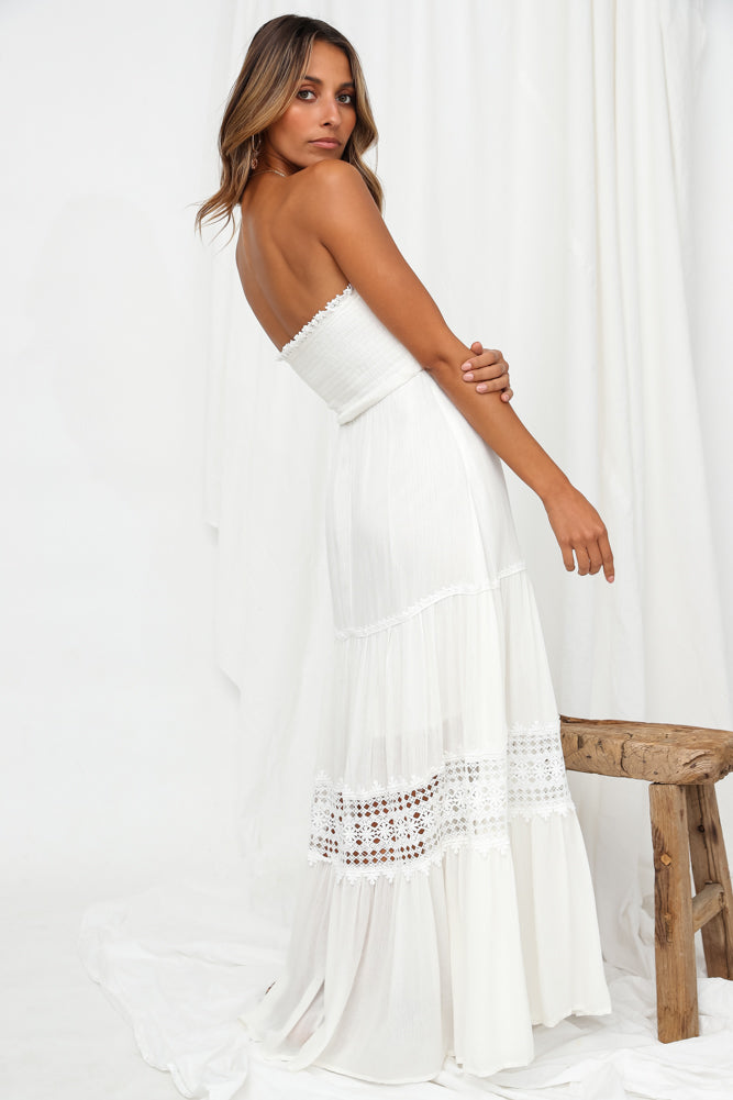 Agatha Maxi Dress White-Trogz